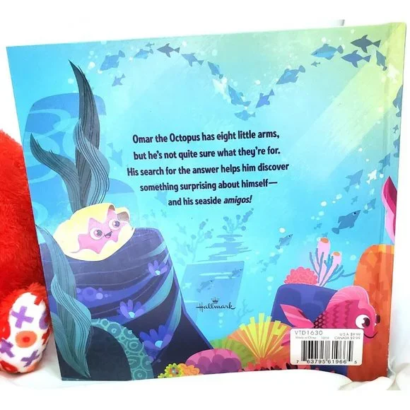Hallmark plush OMAR OCTOPUS sings bilingual Despacito with Muchos Hugs BOOK - Picture 7 of 8